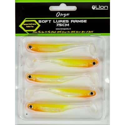 Lion Sports Onyx Natural 7.5 cm Gummiköder gelb Top