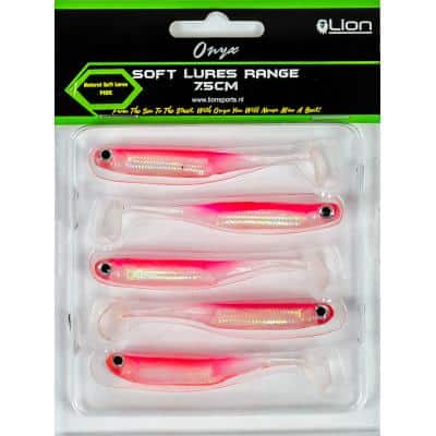 Lion Sports Onyx Natural 7.5 cm Gummiköder Pink