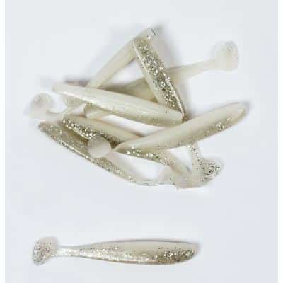 Lion Sports Onyx Curly T Tail Gummifisch 68 mm 2 g Pearl