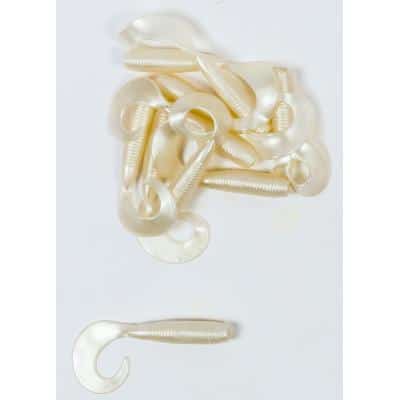 Lion Sports Onyx Curly Tail Soft Wurm 65 mm 3 g White