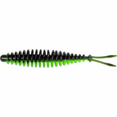 Magic Trout T-Worm 1g V-Tail neon grün/schwarz Käse 6