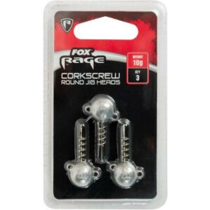Fox Rage Corkscrew round jig heads 20g x 3pc