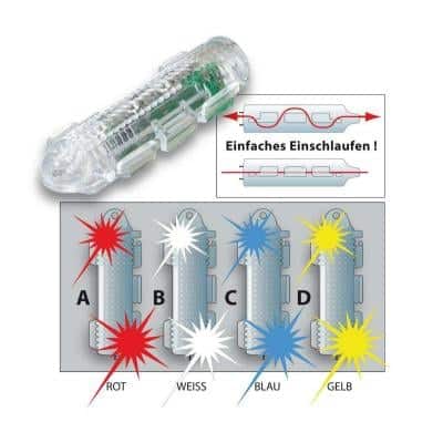 DEGA Blitzlicht für Vorfächer Rot/Red