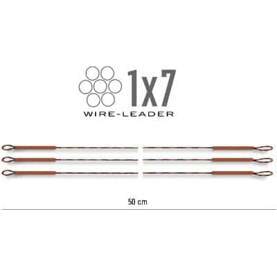 Feines Stahl-Vorfach mit 2 Schlaufen nicht ummantelt 5Kg Tragkraft 50cm