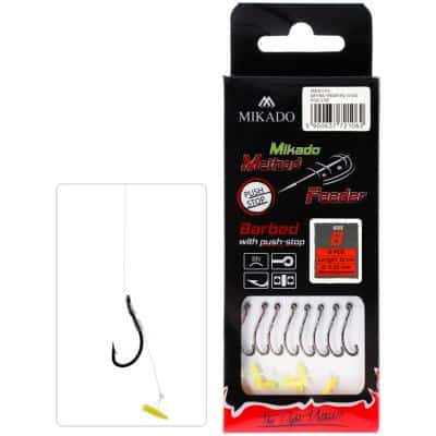 Method Feeder Rig Push Stop Mono Maruseigo Haken Gr. 10/0.23mm/10cm 8St
