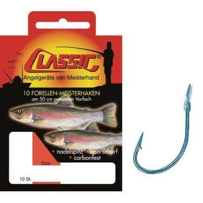 Paladin Classic Forellenhaken gebunden blau 50cm Gr 4 SB10