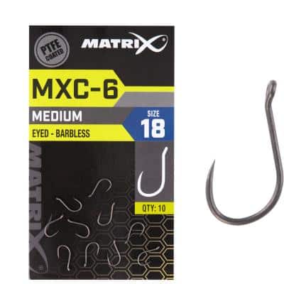 Matrix MXC-6 Size 20 Barbless Eyed PTFE 10pcs