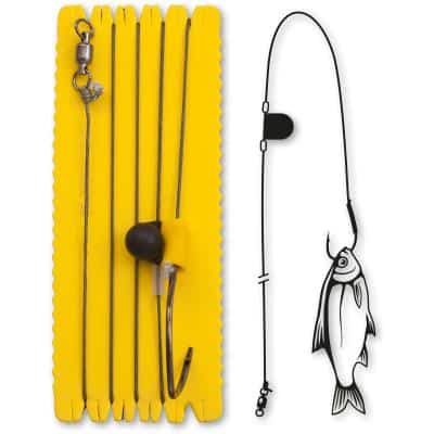 Black Cat 8/0 Single Hook Rig with Rattle XL 100kg 1Stück 1