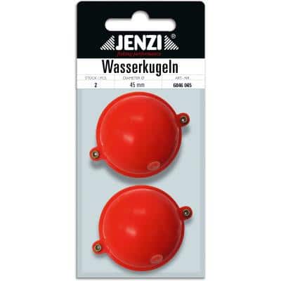 JENZI Wasserkugel rund mit 2 Metallösen rot 45mm
