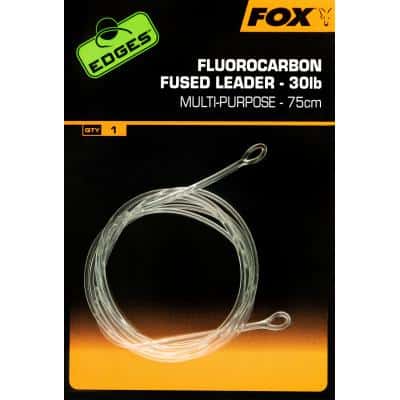 FOX Fluorocarbon Fused leader 30lb No Swivel 75cm