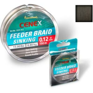 0,12mm Cenex Feeder Braid, Sinking 150m 6,80kg,15,00lbs grau/grün