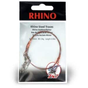 0,35mm Rhino Stahlvorfach 7x7 0,7m 6kg 2 Stück