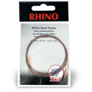 0,38mm Rhino Stahlvorfach 7x7 0,7m 5kg 2 Stück