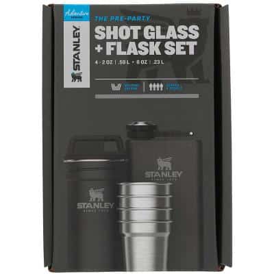 Stanley Adventure Shot & Flask Gift Set 236 Ml Mattschwarz