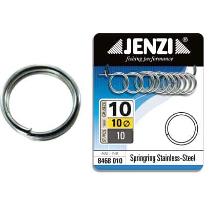 JENZI Kräftige Springringe aus rostfreiem Stahl.Größe 10