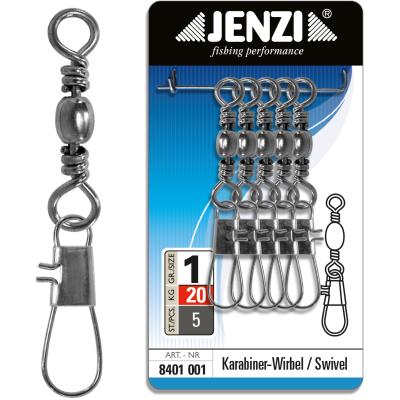 JENZI Karabiner-Wirbel in Nickel Gr.1 bis 20kg