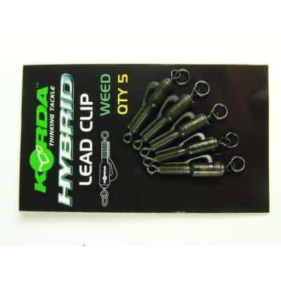 Korda Hybrid Lead Clips - 5 Stück weed