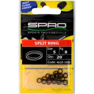 Spro Mattschwarz Split Ring #7